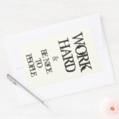 仕事の懸命と人に優しくするモチベーション引用文 長方形シール (封筒)