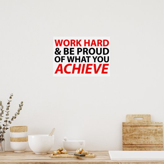 仕事の懸命と誇りを持ったあなたが達成するもの ポスター (キッチン)