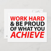 仕事の懸命と誇りを持ったあなたが達成するもの ポストカード (正面/裏面)