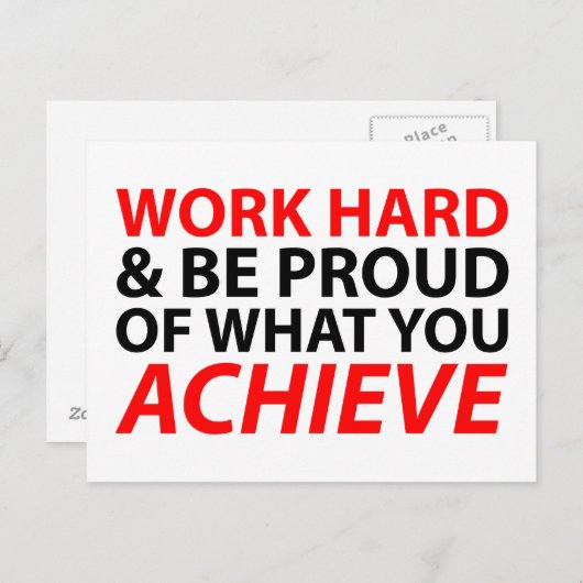 仕事の懸命と誇りを持ったあなたが達成するもの ポストカード (正面/裏面)