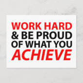 仕事の懸命と誇りを持ったあなたが達成するもの ポストカード (正面)