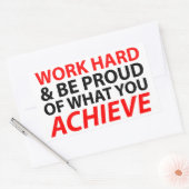 仕事の懸命と誇りを持った自分が達成するもの 長方形シール (封筒)