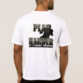 仕事の懸命は、より堅いトレーニングのワイシャツを遊びます Tシャツ (裏面)