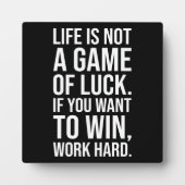 仕事の懸命を勝ち取る – ジム、喧騒、成功、動機 フォトプラーク (正面)