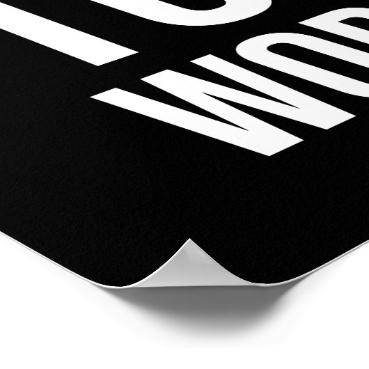 仕事の懸命を勝ち取る – ジム、喧騒、成功、動機 ポスター (角)