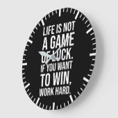 仕事の懸命を勝ち取る – ジム、喧騒、成功、動機 ラージ壁時計 (傾斜)