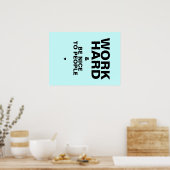 仕事の懸命&人に優しいポスター：青 ポスター (キッチン)