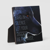 仕事の懸命 – 成功 – Wolf やる気を起こさせる フォトプラーク (正面)