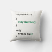 仕事の懸命、謙虚な滞在、夢の大きなモチベーション クッション (裏面)