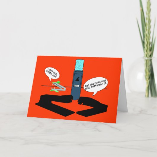 仕事の挨拶状をやめて下さい カード (正面)