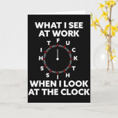 仕事の時に時計を見ると面白いこと カード (黄色い花)