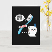 仕事の歯ブラシが嫌い カード (黄色い花)