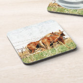 仕事の準備が整荷車を引くった コースター (左側)