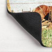 仕事の準備が整荷車を引くった マウスパッド (コーナー)