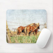 仕事の準備が整荷車を引くった マウスパッド (マウス)