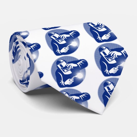 仕事の溶接によって置かれる中の円の溶接工 ネクタイ (ロール)