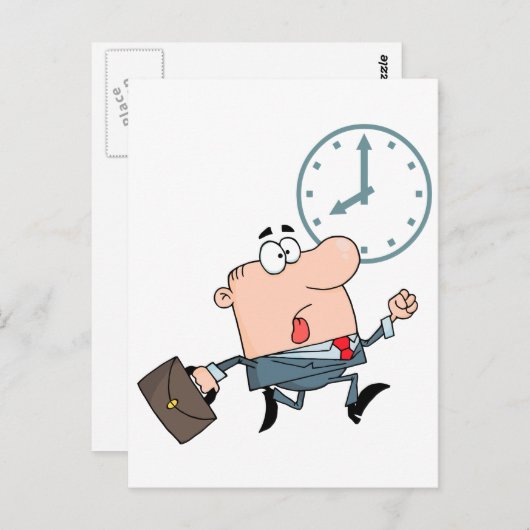 仕事の漫画に遅おもしろいれる ポストカード (正面/裏面)