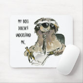 仕事の漫画のマウスパッドの怠惰 マウスパッド (マウス)