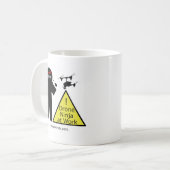 仕事の無人機の忍者 コーヒーマグカップ (正面左)