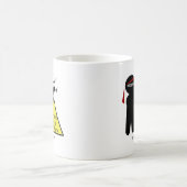 仕事の無人機の忍者 コーヒーマグカップ (中央)