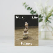 仕事の生命バランスの郵便はがき 案内ポストカード (スタンド正面)
