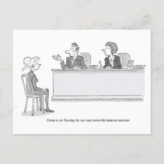 仕事の生命バランス シーズンポストカード