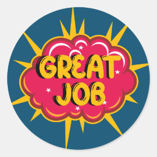 仕事の素晴らしシール ラウンドシール