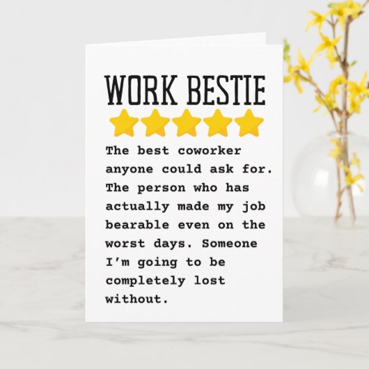 仕事の親友 カード (黄色い花)