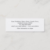 仕事の記念碑的な石工 スキニー名刺 (裏面)