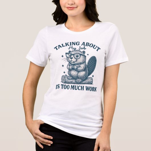「仕事の話をするのは面倒くさい」Tシャツ – Fu トライブレンドTシャツ (正面)