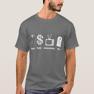仕事の買物は死にます消費します Tシャツ