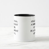 仕事の退屈な日は仕事によい日です マグカップ (中央)