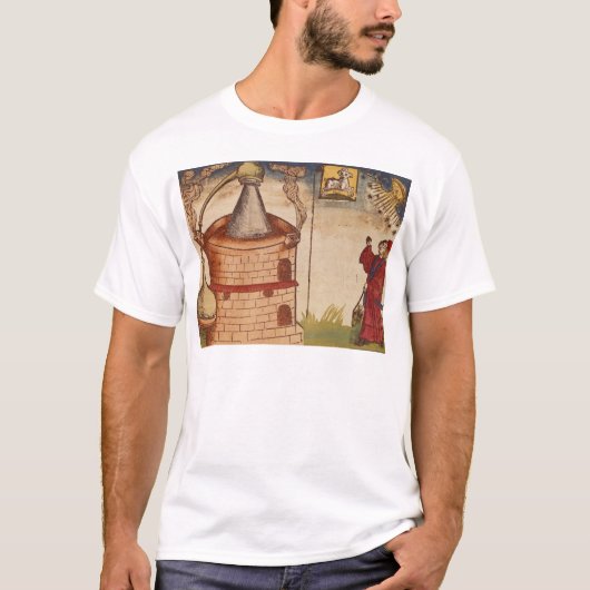 仕事の錬金術師のイラストレーション Tシャツ (正面)