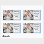 仕事の陶工は道を見給え 長方形シール (シート)