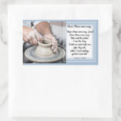 仕事の陶工は道を見給え 長方形シール (バッグ)