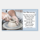 仕事の陶工は道を見給え 長方形シール (正面)