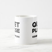 仕事の静寂の天才 コーヒーマグカップ (中央)