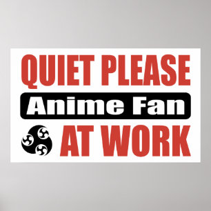 仕事の静寂の日本製アニメファン ポスター