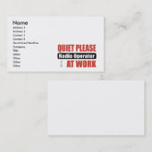 仕事の静寂の無線オペレータ 名刺 (正面/裏面)