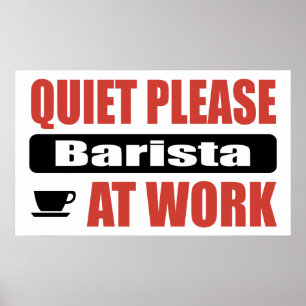 仕事の静寂Barista ポスター