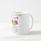 仕事の100%年の努力 コーヒーマグカップ (正面右)