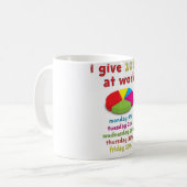 仕事の100%年の努力 コーヒーマグカップ (正面左)