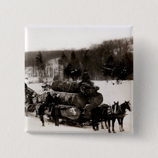 仕事の1905人の樵 缶バッジ (正面)