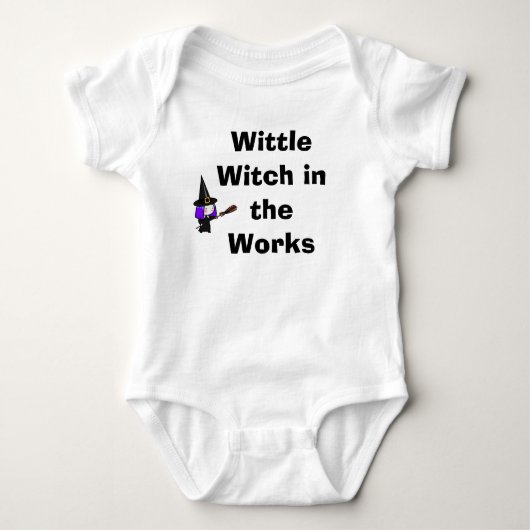 仕事のWittleの魔法使い ベビーボディスーツ (正面)