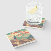 仕事はレワードランナーの山々 ストーンコースター (横)