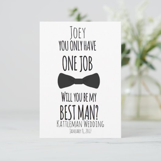 仕事は一つしかないので私の花婿介添人? 招待状 (スタンド正面)