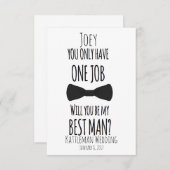 仕事は一つしかないので私の花婿介添人? 招待状 (正面/裏面)