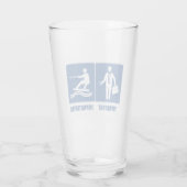 仕事は大事、ウェイクボードは重要 タンブラーグラス (裏面)