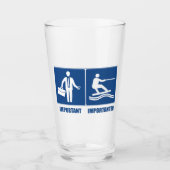 仕事は大事、ウェイクボードは重要 タンブラーグラス (正面)