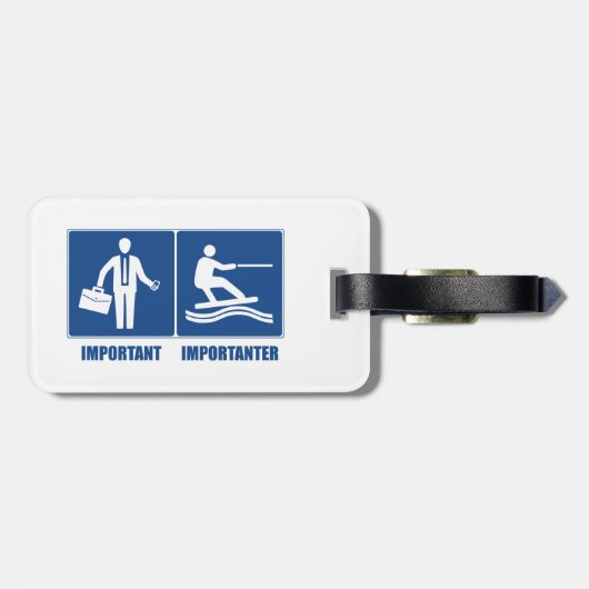 仕事は大事、ウェイクボードは重要 ラゲッジタグ (裏面横)